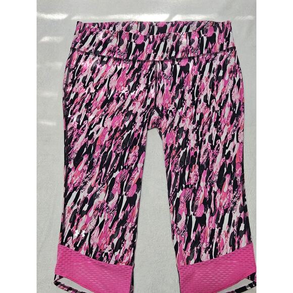 Under Armour Pants - Under Armour Women’s Heatgear Compression Yoga Pants Multicolor Pink Size XL